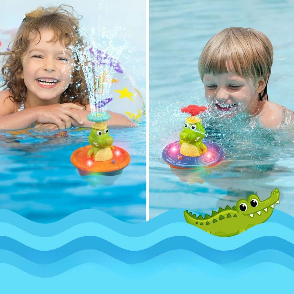 SplashCroc™ Fontanna Krokodyl – Interaktywna Zabawka do Kąpieli dla Niemowląt – Wodna Zabawa i Rozwój Sensoryczny
