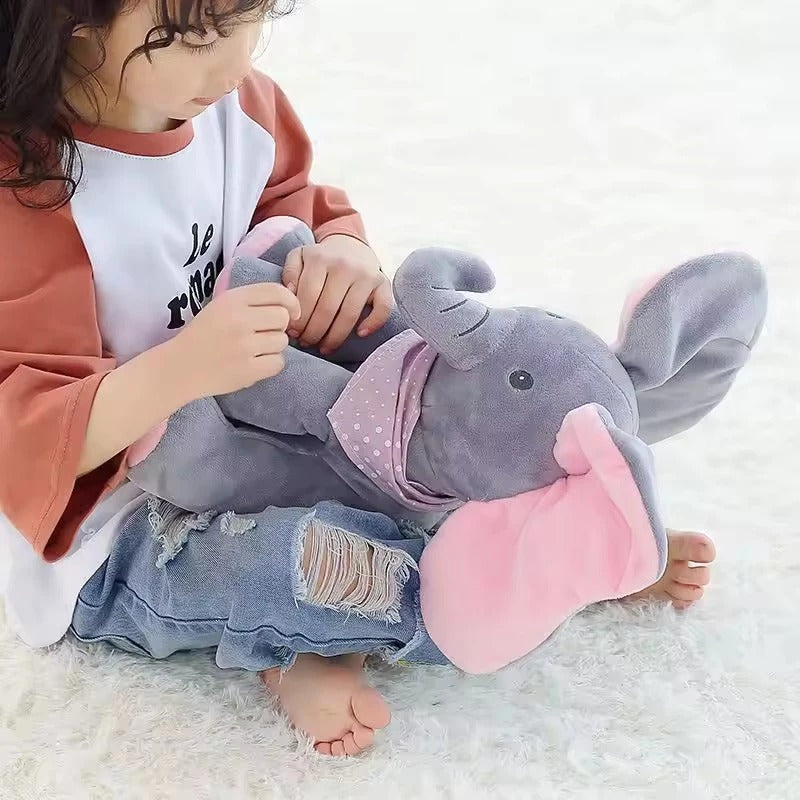 Interaktywny Pluszowy Słoń dla Niemowląt – Zabawka Peekaboo (6+ miesięcy)