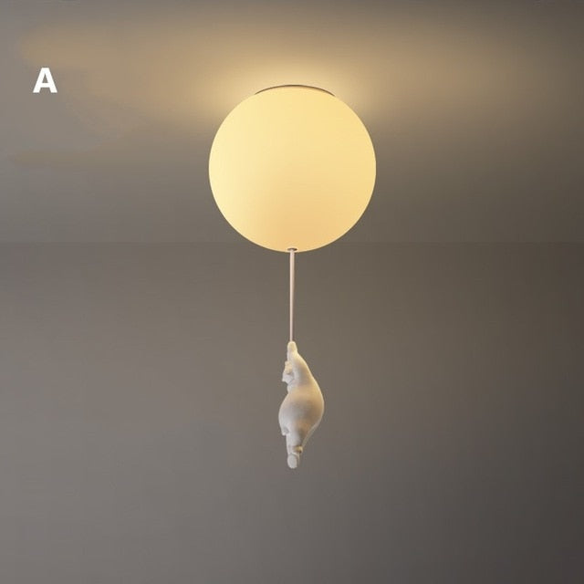 Lampa Sufitowa do Pokoju Dziecięcego Misie i Balony – Klimatyczne Oświetlenie