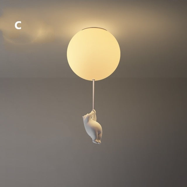 Lampa Sufitowa do Pokoju Dziecięcego Misie i Balony – Klimatyczne Oświetlenie