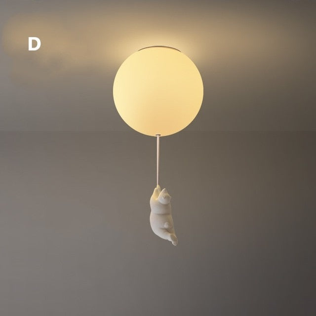 Lampa Sufitowa do Pokoju Dziecięcego Misie i Balony – Klimatyczne Oświetlenie