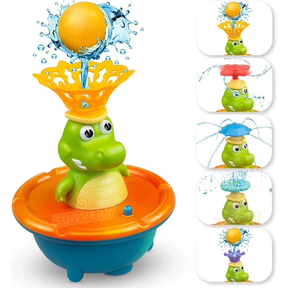 SplashCroc™ Fontanna Krokodyl – Interaktywna Zabawka do Kąpieli dla Niemowląt – Wodna Zabawa i Rozwój Sensoryczny