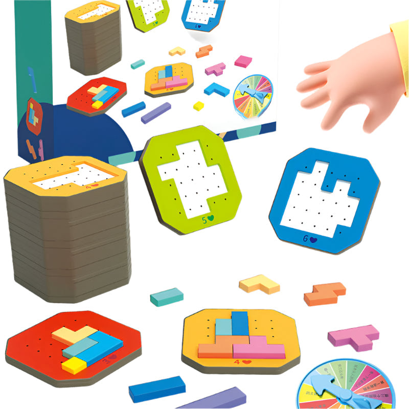 LogicShape Lab Edukacyjna Układanka | Interaktywna Zabawka Montessori do Mądrej Nauki i Kreatywnej Zabawy