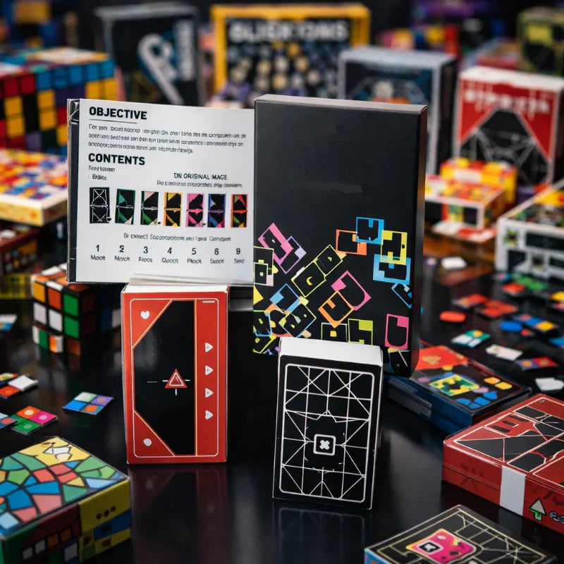Virexo Games ShapeStrike Gra Karciana – Szybka Strategiczna Gra Rodzinna na Wieczory z Przyjaciółmi
