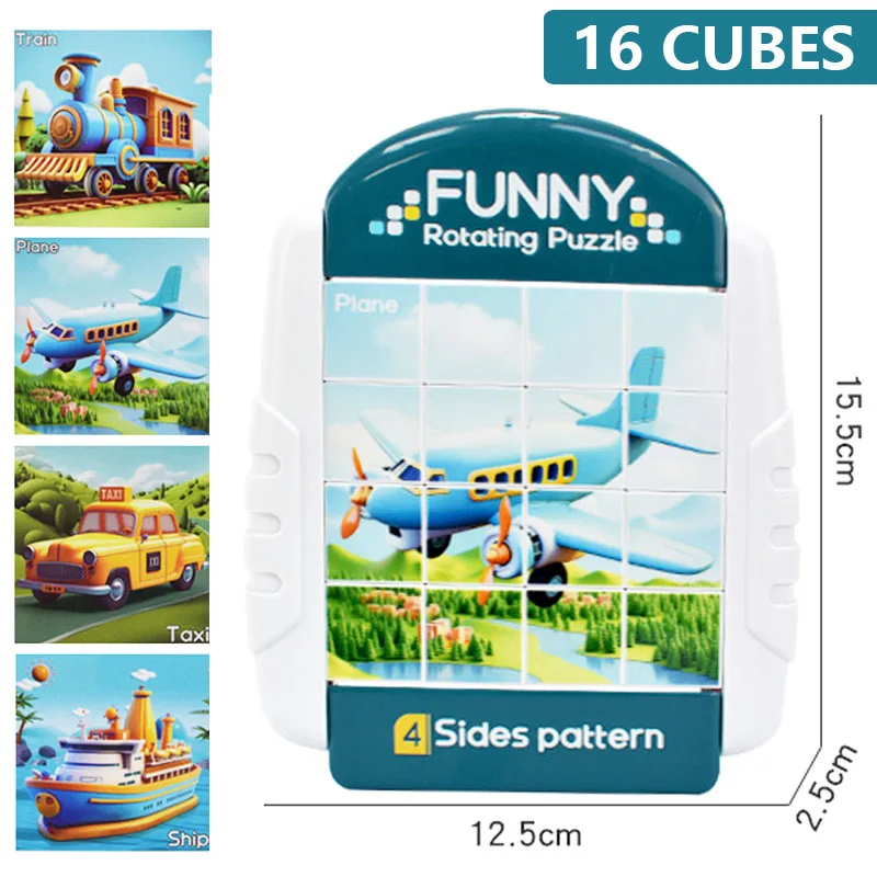 Puzzle Obrotowe – Edukacyjna Zabawka Obrotowa dla Dzieci | Stymuluje Logiczne Myślenie i Motorykę | Idealna w Podróży