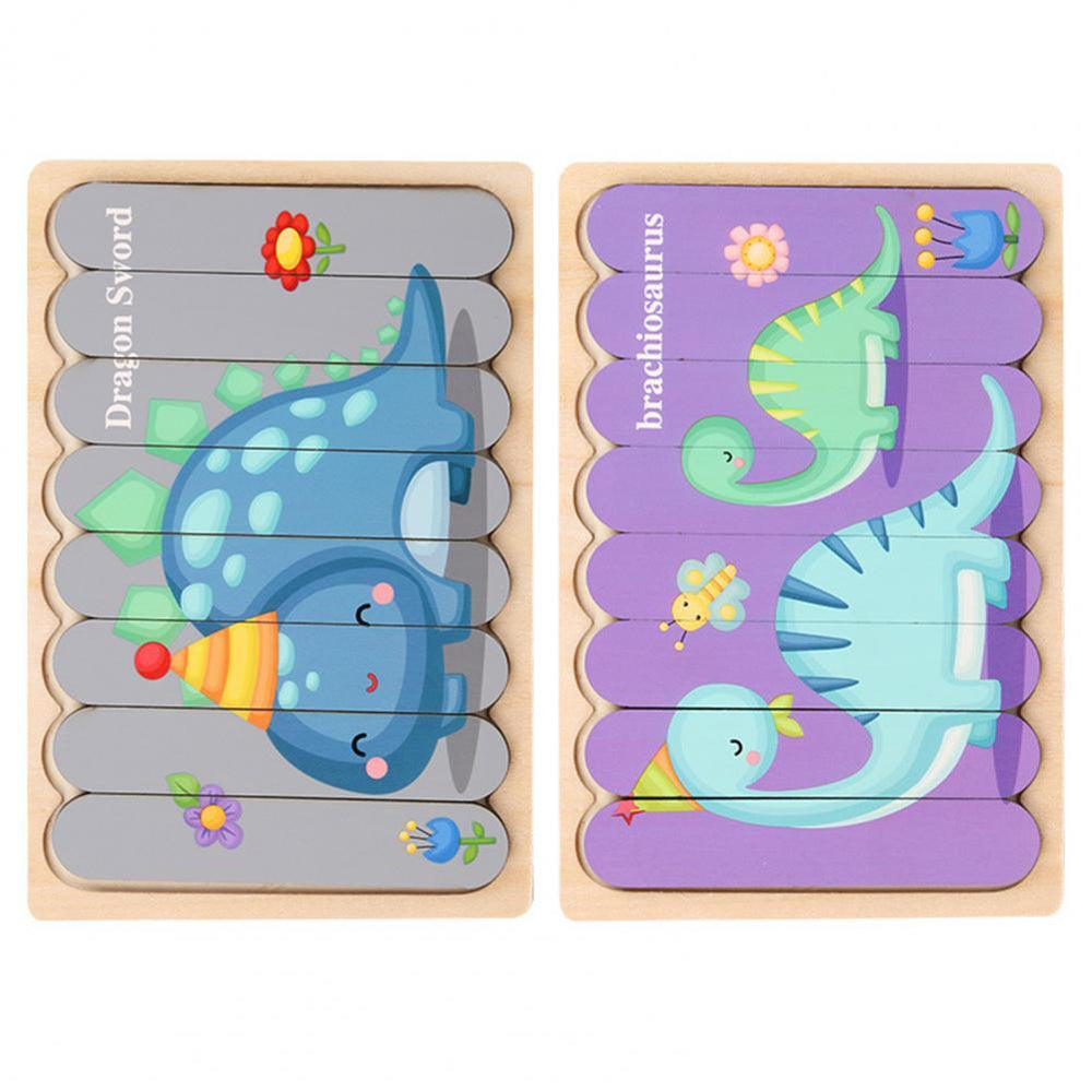 Drewniane Puzzle 3D ze Zwierzętami dla Dzieci – Dwustronna Edukacyjna Zabawka Rozwijająca Motorykę i Funkcje Poznawcze (3+)