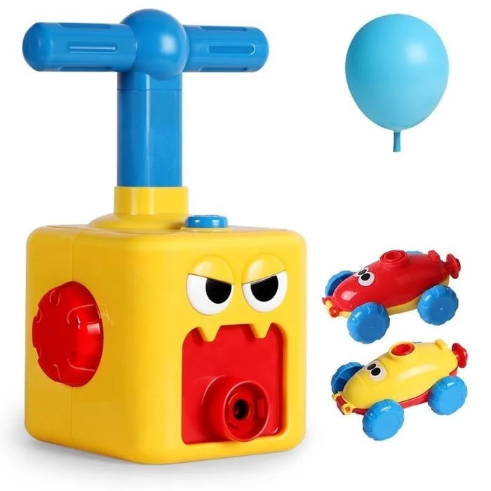 TurboPop Samochodzik Zabawka z Pompką Powietrzną – Edukacyjna i Szybka Zabawka dla Dzieci 2+